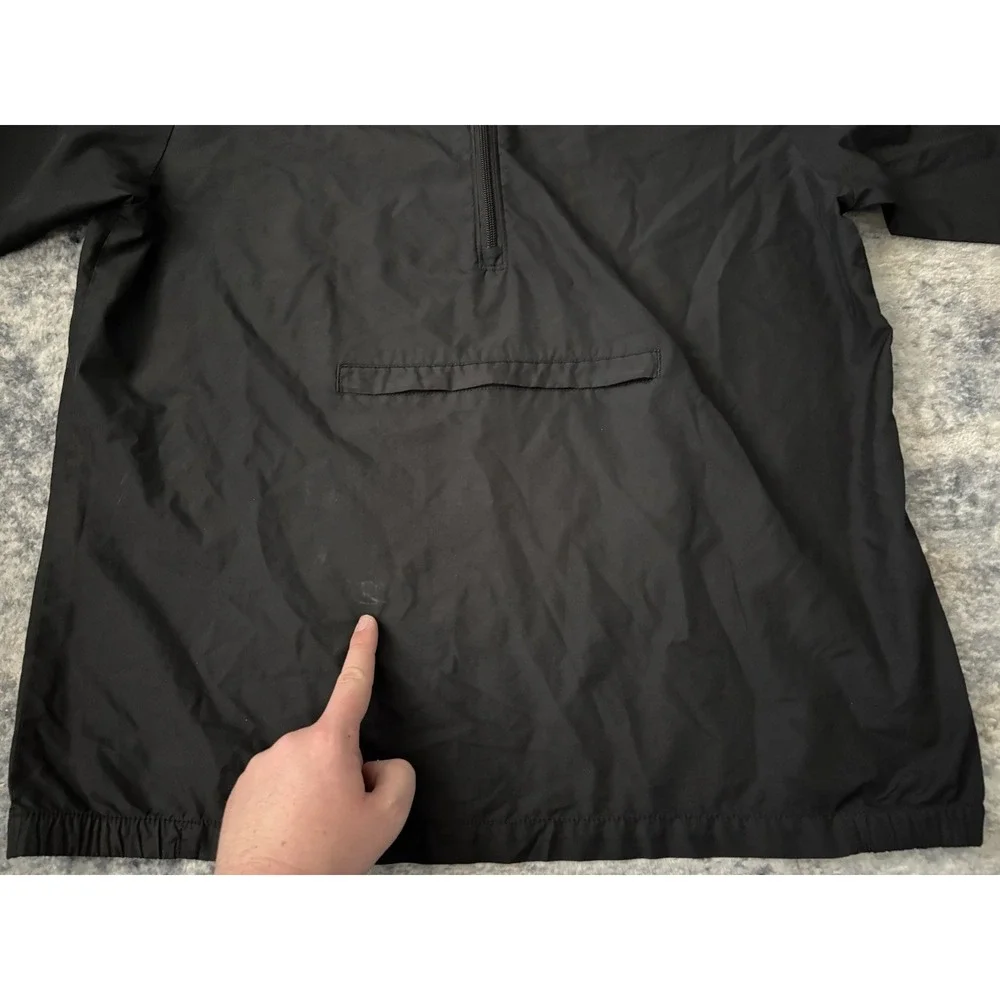 Vintage Nike 1/3 Anorak Jacket XL Black Purple Track Pullover‎ Pocket 1/4 Zip